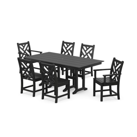 Chippendale 7-Piece Farmhouse Dining Set