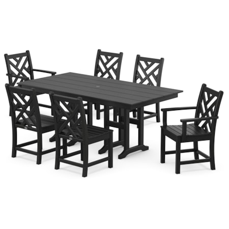 Chippendale 7-Piece Farmhouse Dining Set