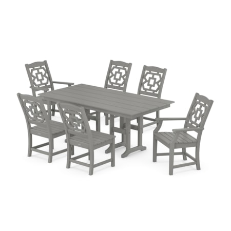 Chinoiserie 7-Piece Farmhouse Dining Set