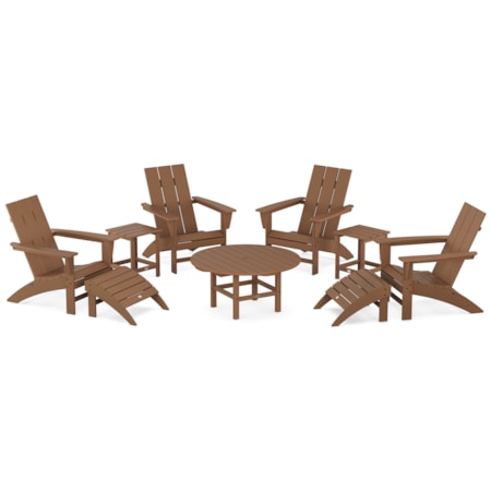 Adirondack Chair 9-Piece Conversation Set