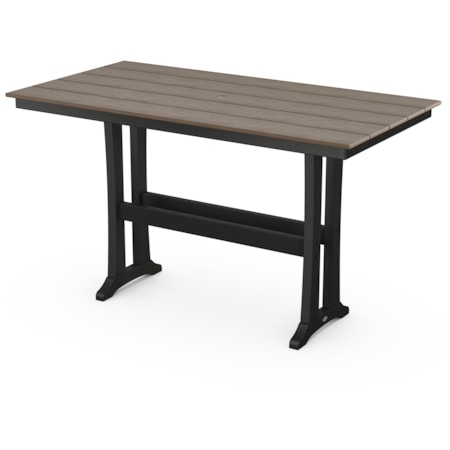 Farmhouse Trestle 37" X 72" Bar Table