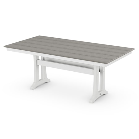 Farmhouse Trestle 37" X 72" Dining Table