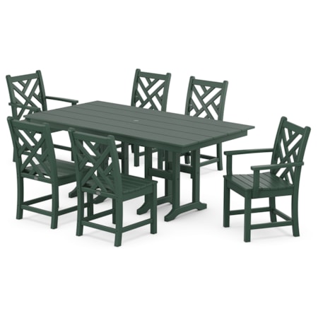 Chippendale 7-Piece Farmhouse Dining Set