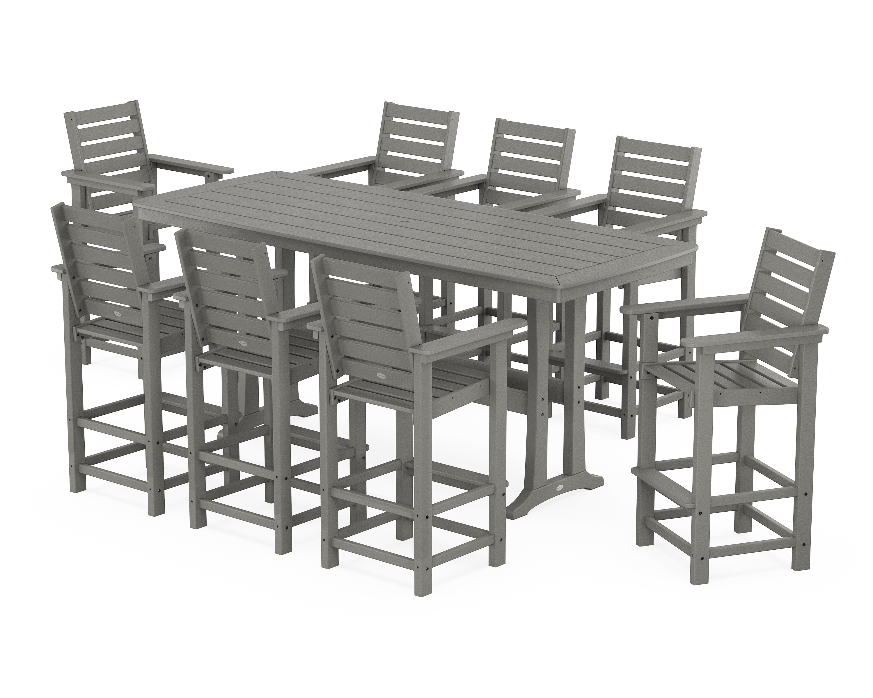 Captain 9-Piece Bar Set With Trestle Legs