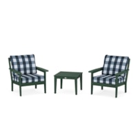 Green / Buffalo Plaid Marine Indigo