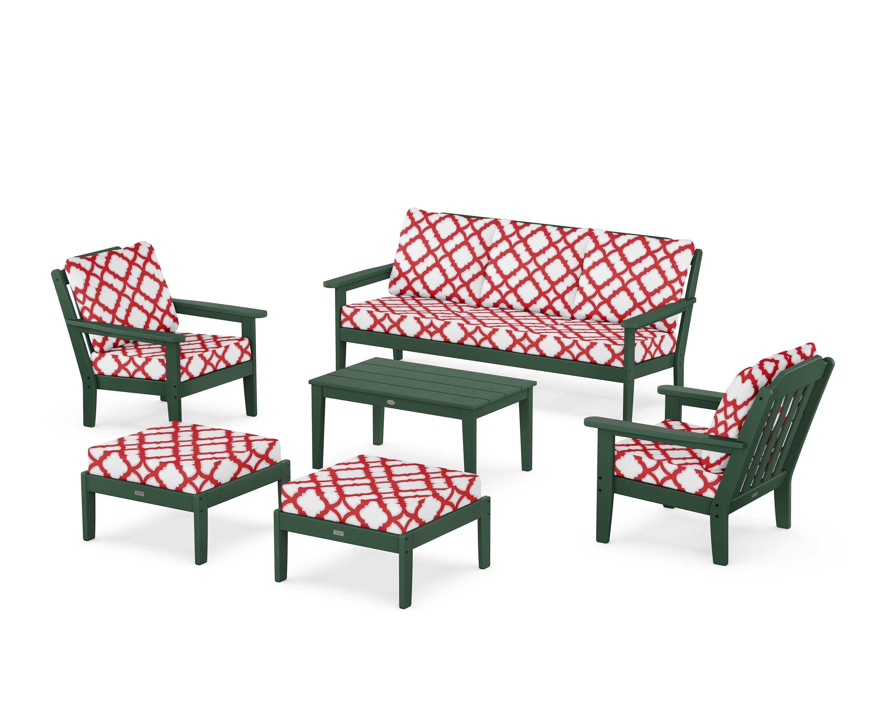 Polywood Cottage PWS1549-2-GR165224 Cottage 6-Piece Lounge Sofa Set ...