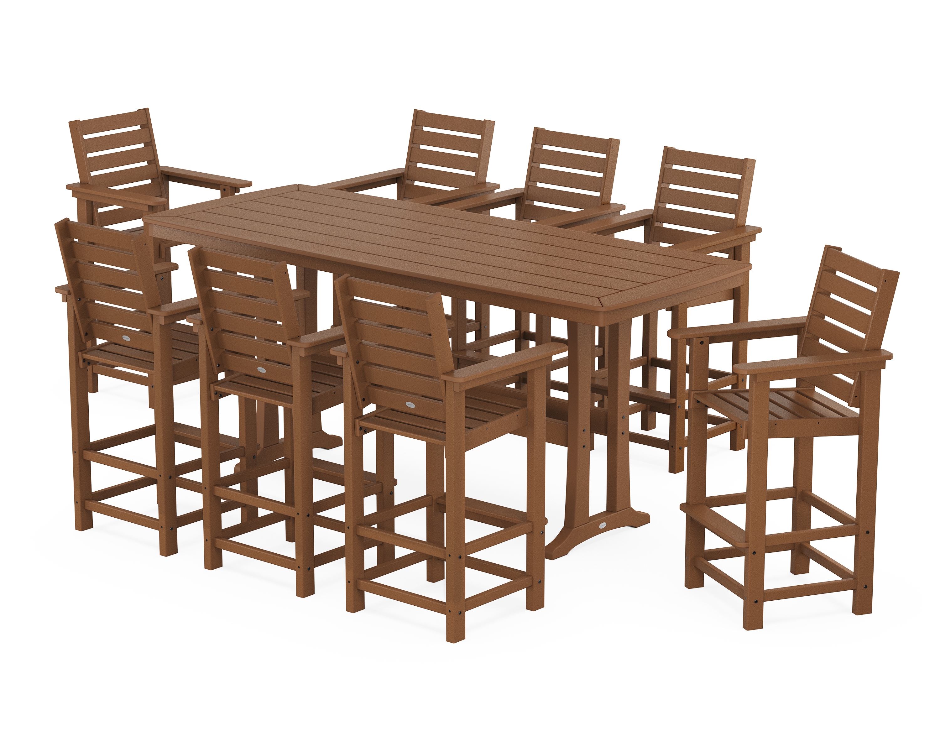 Captain 9-Piece Bar Set With Trestle Legs