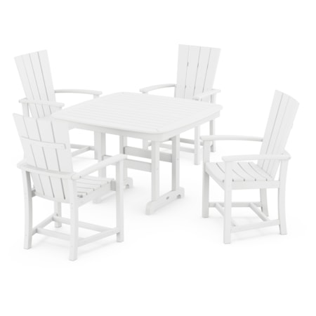 Quattro 5-Piece Dining Set With Trestle Legs