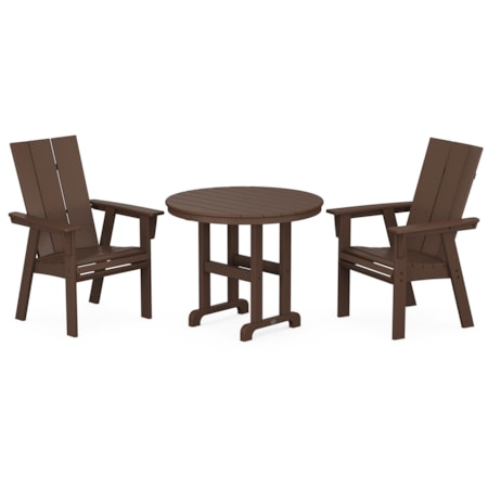 Adirondack 3-Piece Round Dining Set