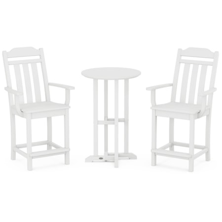 Cottage 3-Piece Farmhouse Bistro Counter Set