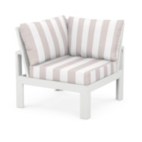 White / Cabana Stripe Dune Burlap