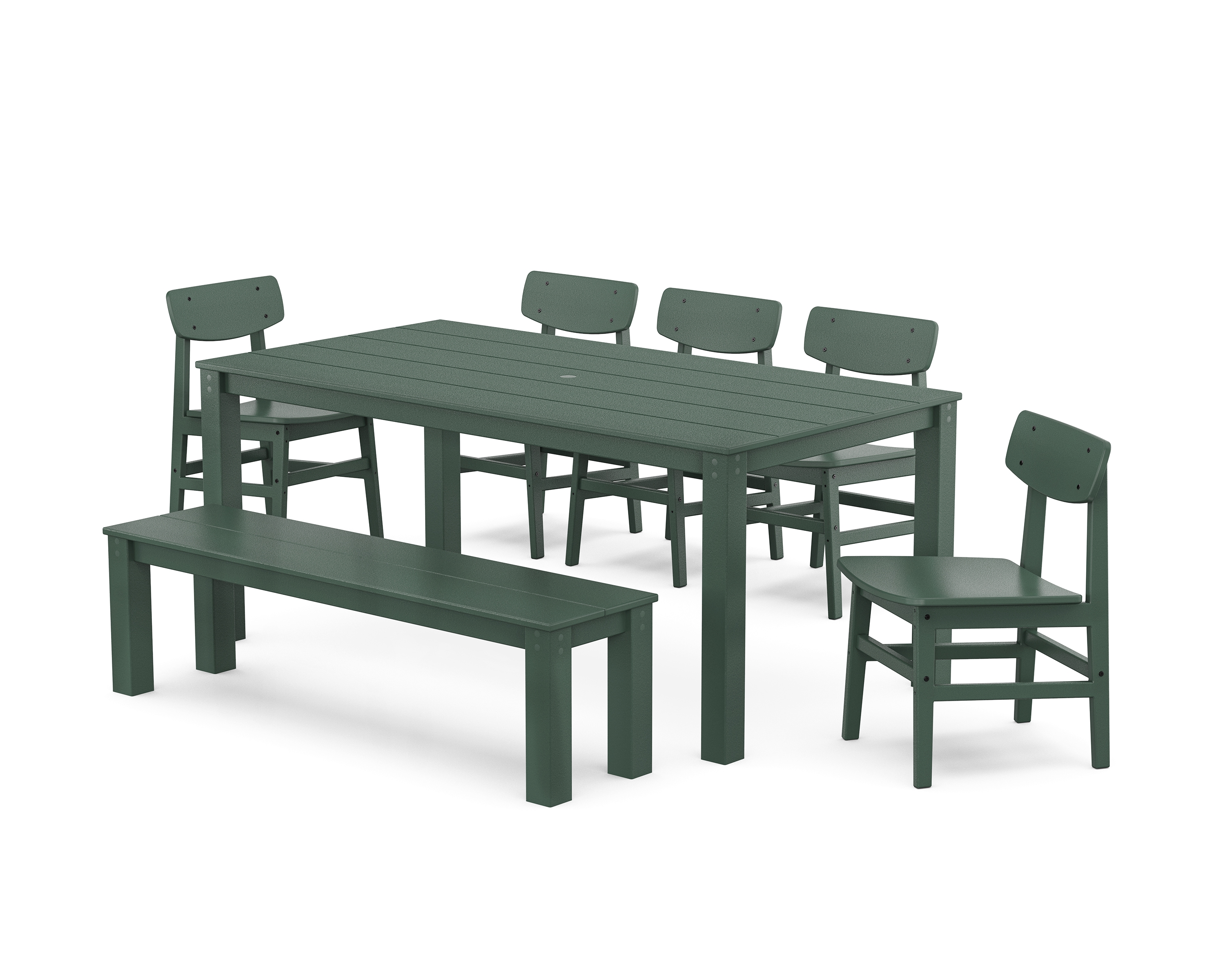 7-Piece Parsons Dining Set With Bench