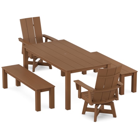 Adirondack 5-Piece Swivel Dining Setes