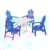 Pacific Blue / White