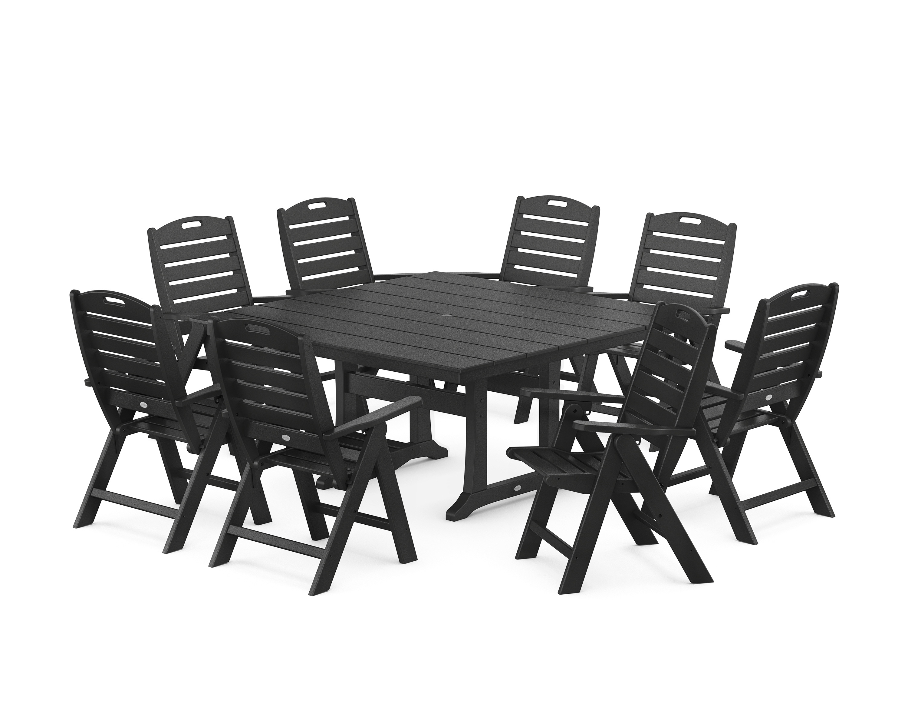Highback 9-Piece Square Dining Set