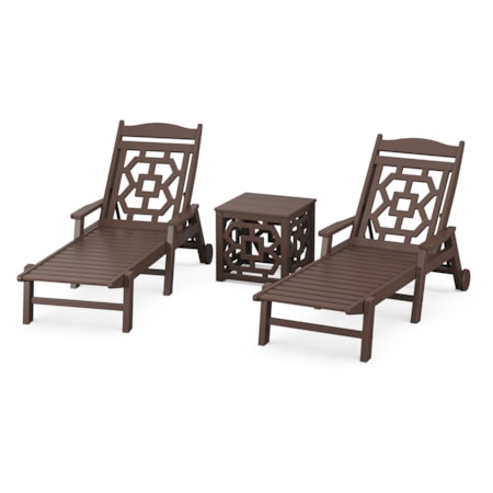 Chinoiserie 3-Piece Chaise Set