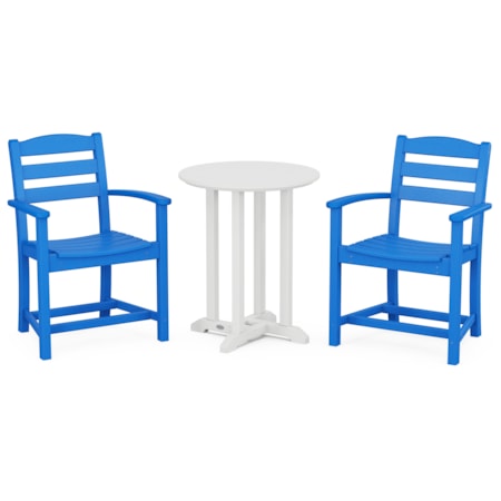 La Casa Café 3-Piece Round Bistro Dining Set