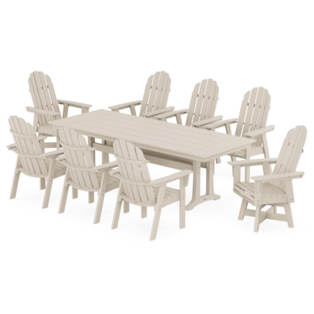 9-Piece Adirondack Swivel Dining Set