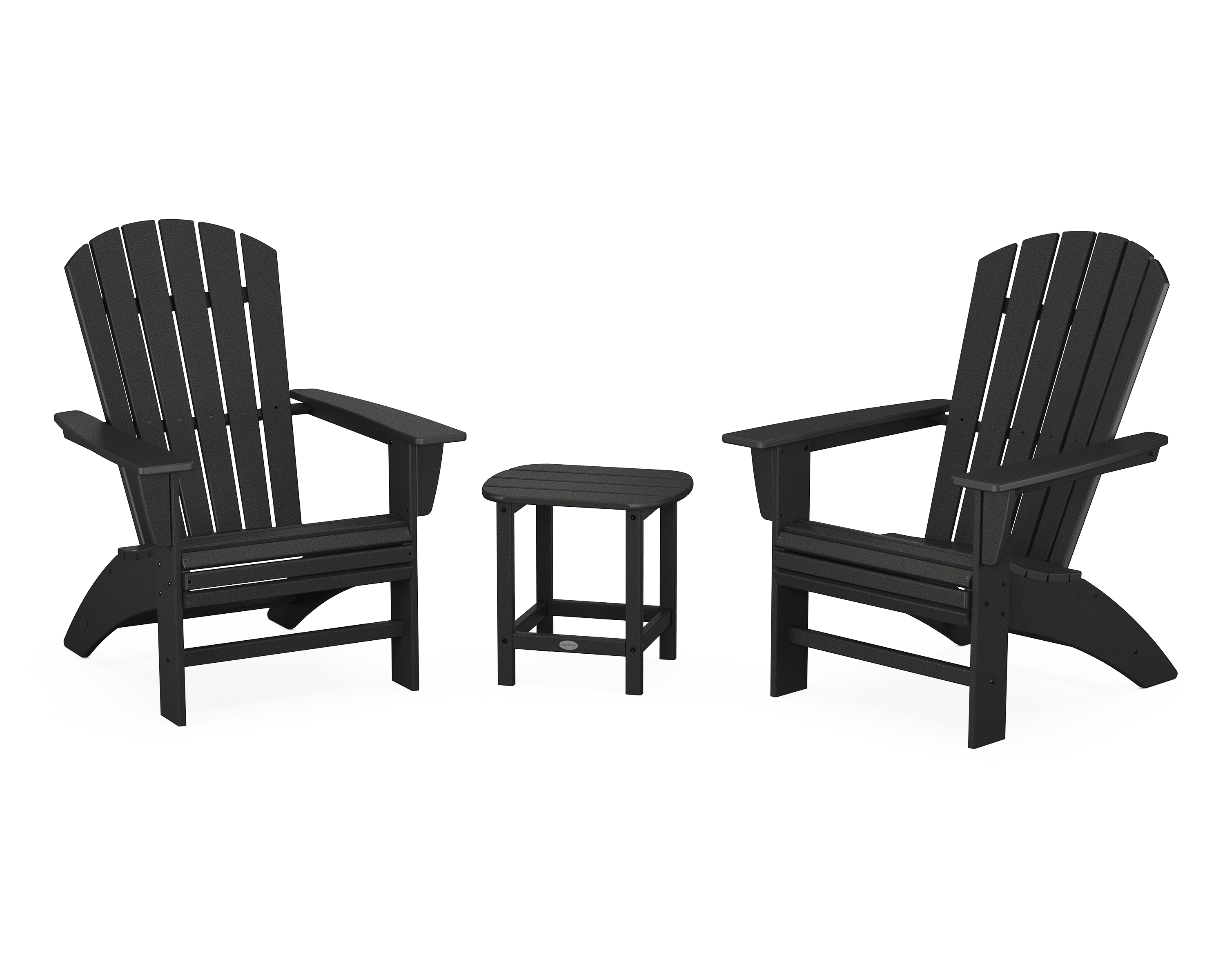 Nautical 3-Piece Curveback Adirondack Set