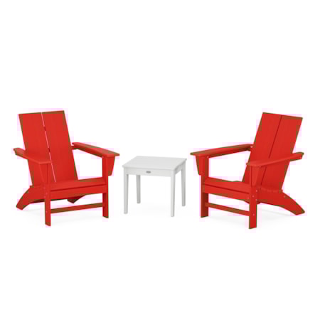 Cottage Modern Adirondack Chair 3-Piece Set