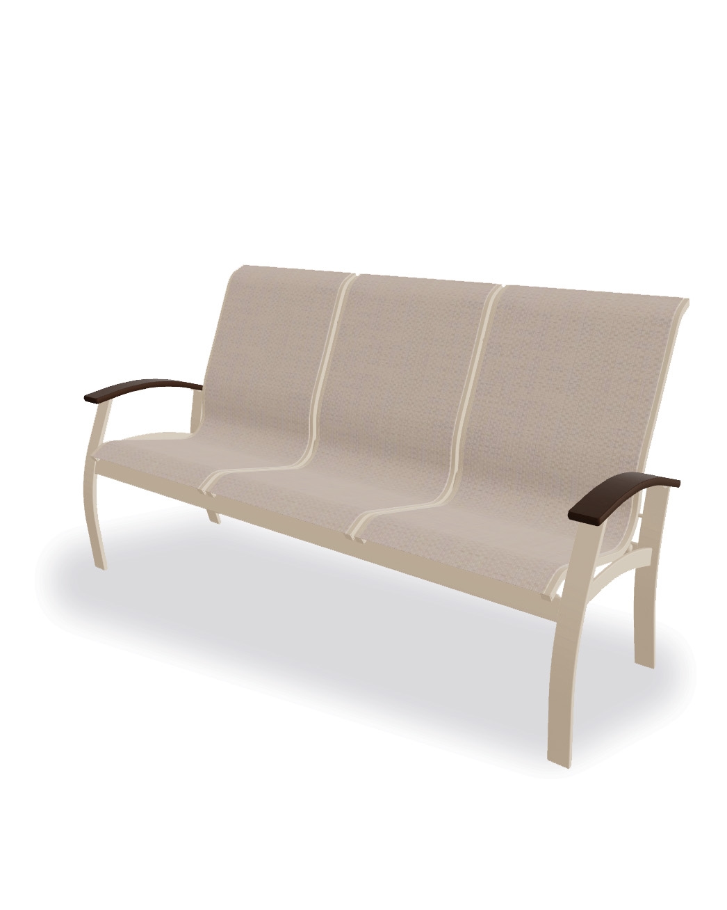 Sling Three-Seat Sofa w/Polymer Accents