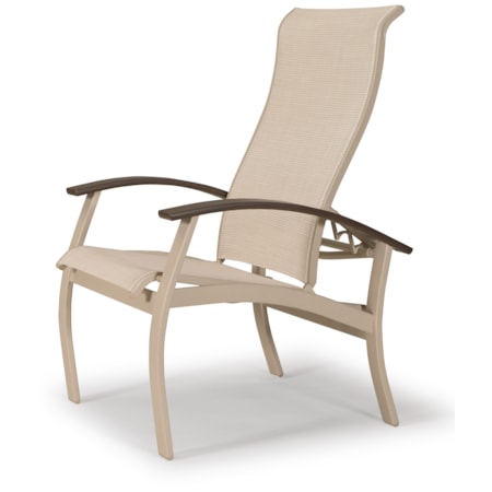 Sling Adj. Back Armchair w/Polymer Accents