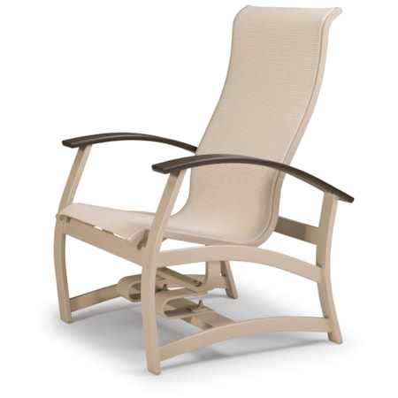 Hidden-Motion Chat Chair w/Polymer Accents