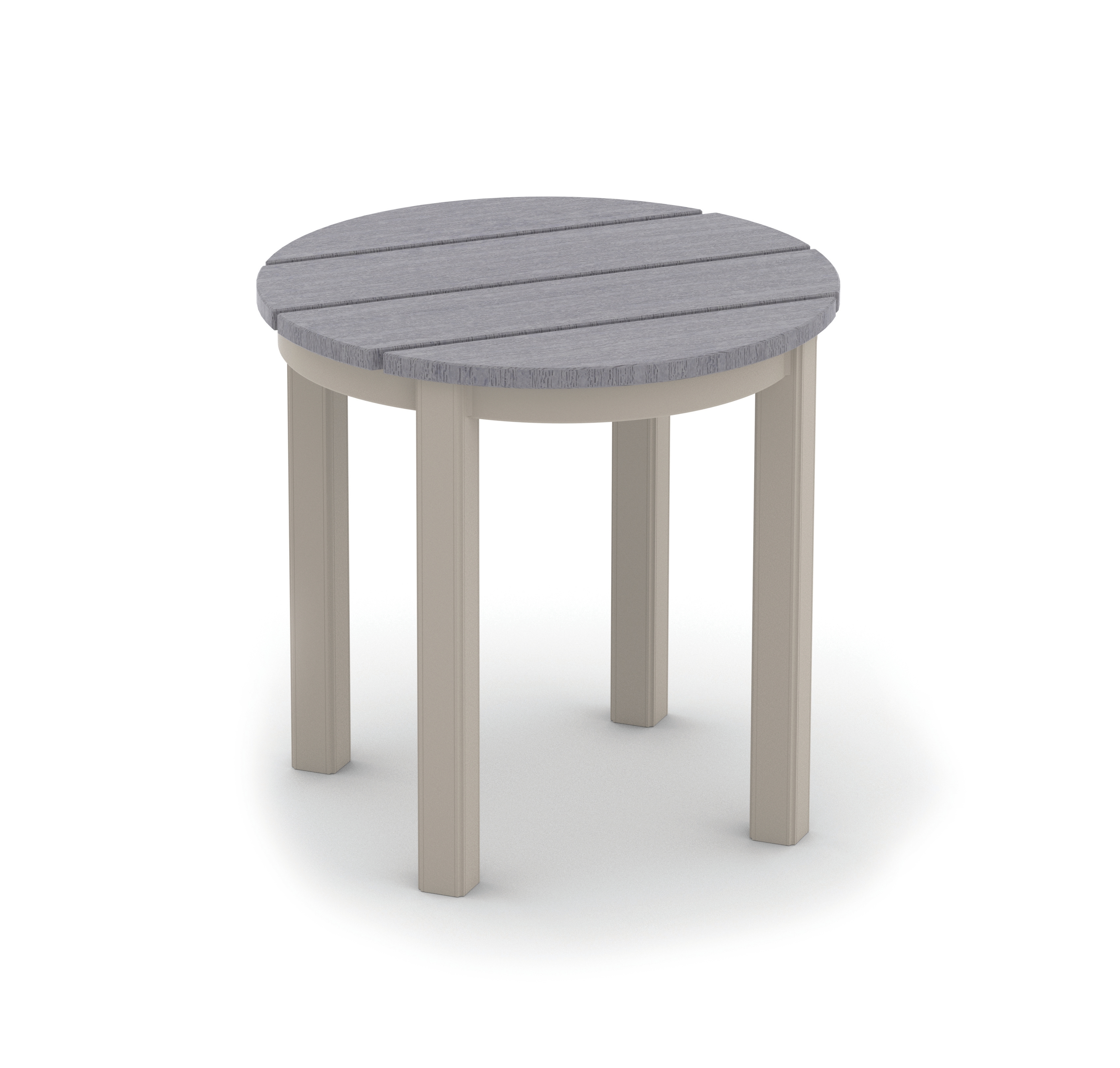 21" Rd. Deluxe End Table w/Rustic Poly Top