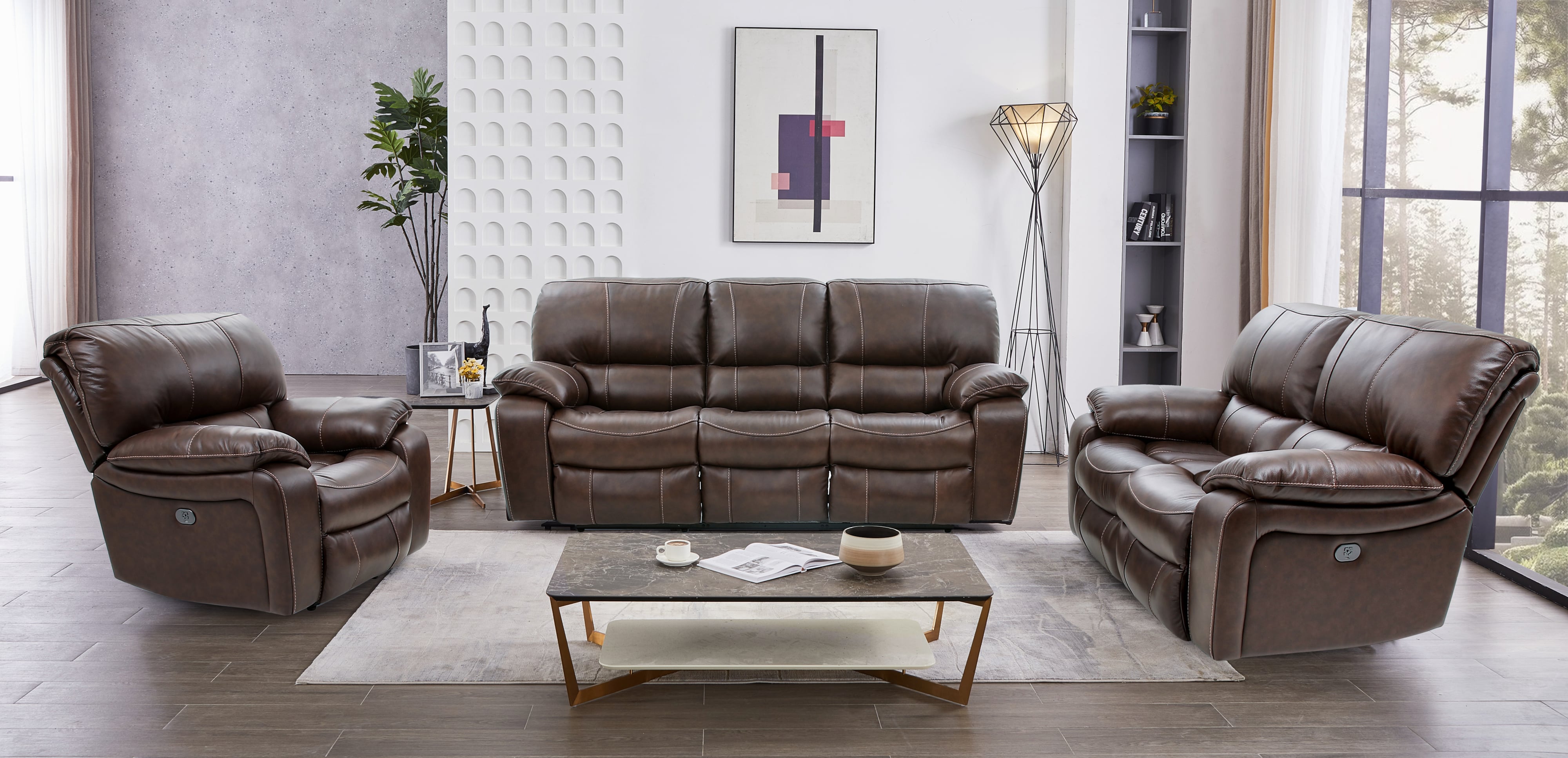 Cheers UX8625M Dual Leather Reclining Sofa