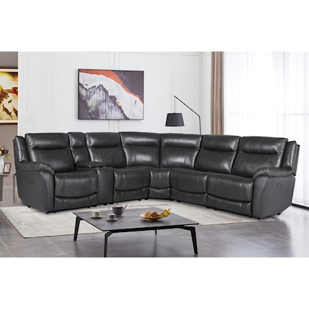 6-PC Leather Sectional