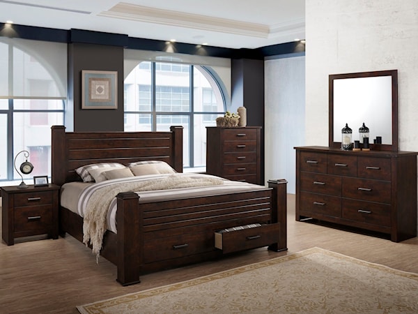 Queen 4-Piece Storage Bedroom Set