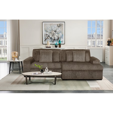 Power Slider Sofa with Chaise