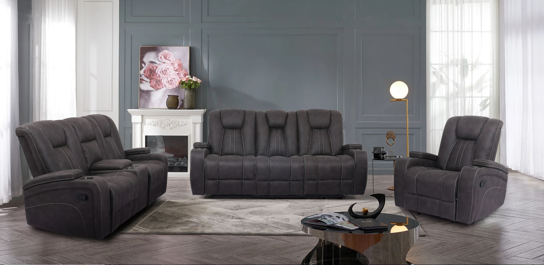 Living &amp; Loving［カセット］ Triple Power Console Loveseat - Arula Elephant 806-2 by WMAS