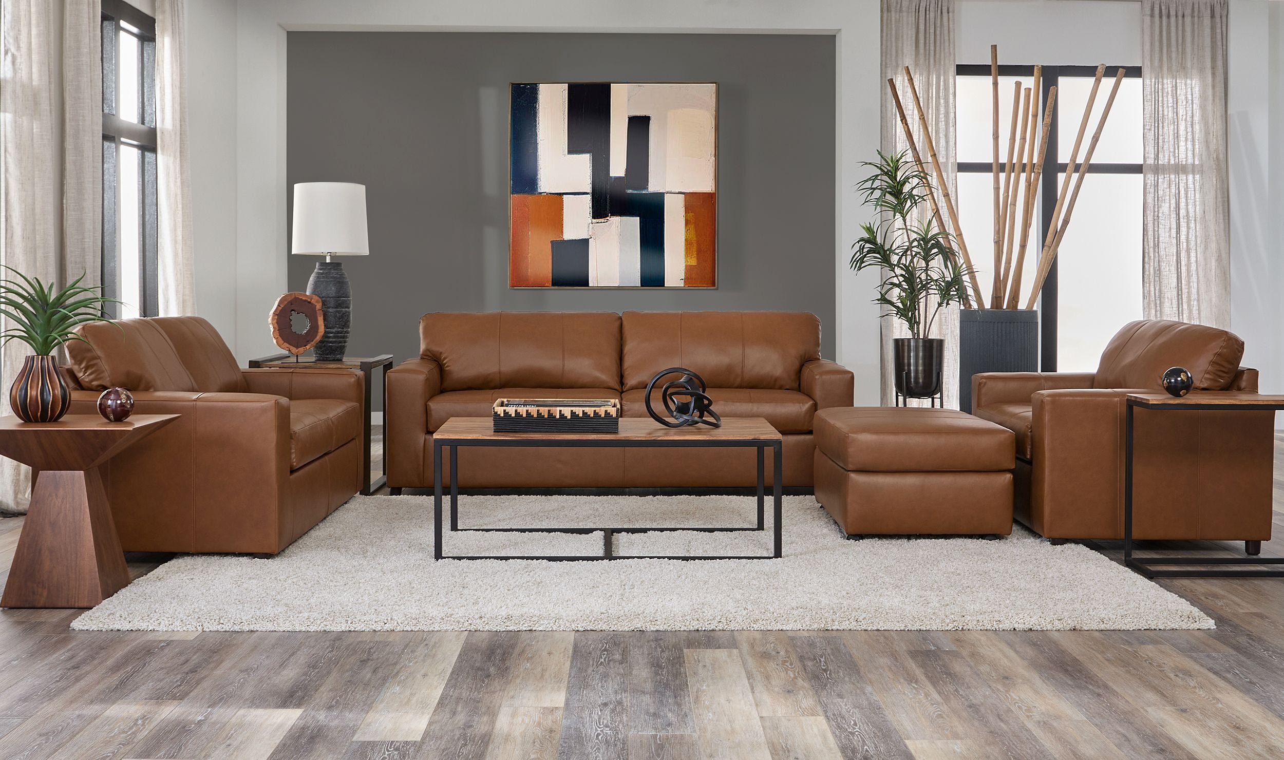 Hughes Furniture 72610 Leather Sofa