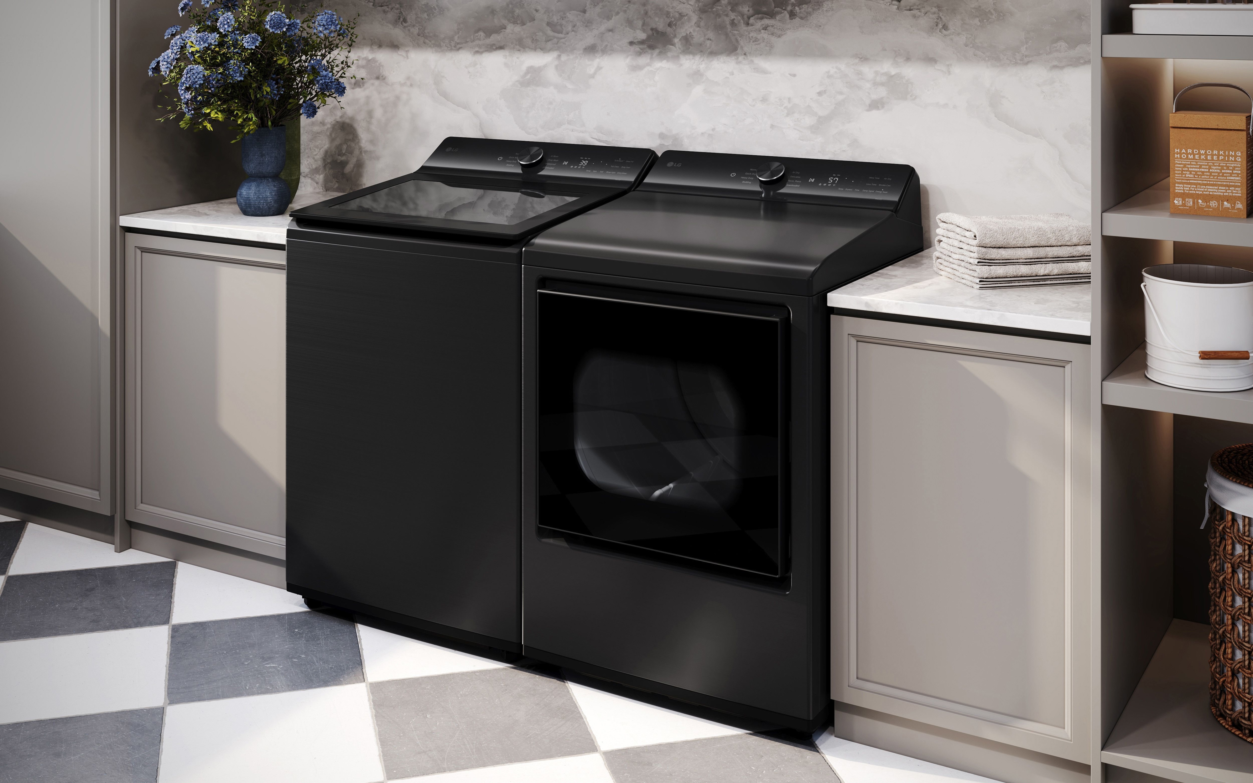 LG Appliances Laundry 7.3 cu. ft. Top Load Electric Dryer in Black