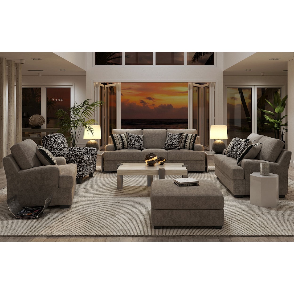 Hughes Furniture 8825 Sofa