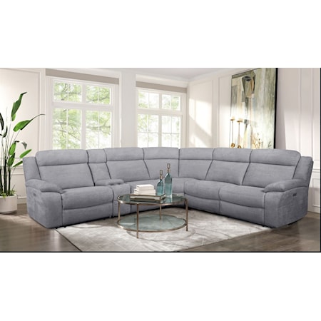 6-PC Sectional with 3 Power Recliners