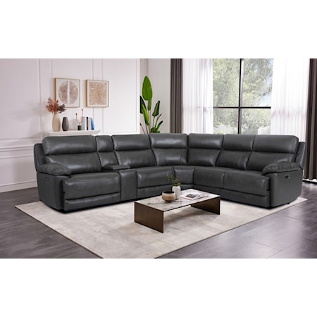 6-PC Leather Sectional