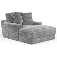 Casual Chaise Accent Chair with Throw Pillows