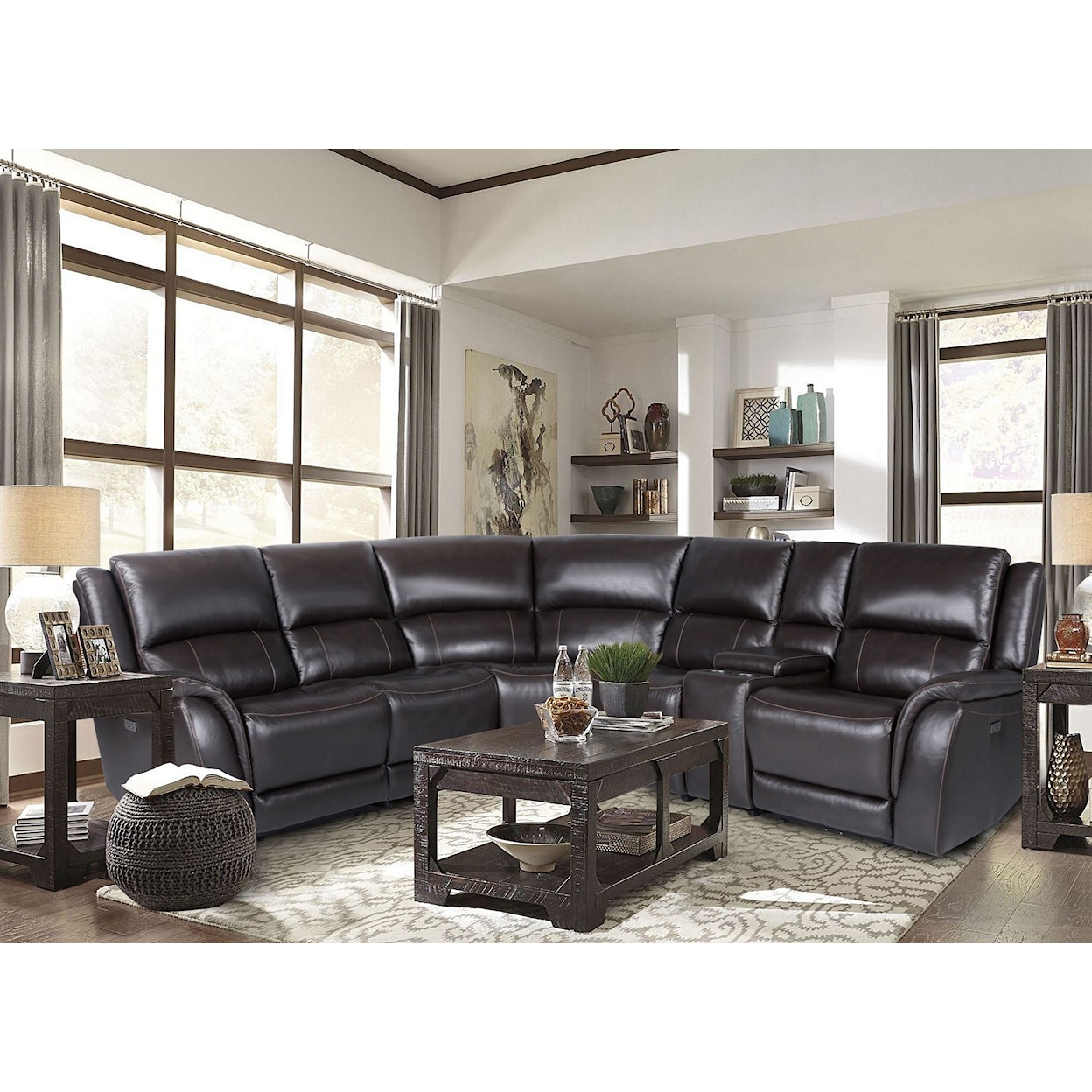 Cheers 70629 6-Pc Power Reclining Sectional