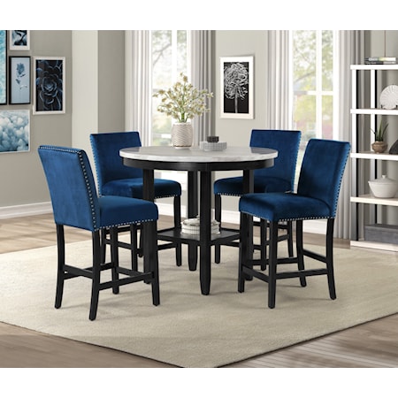 5-Piece Counter-Height Dining Set