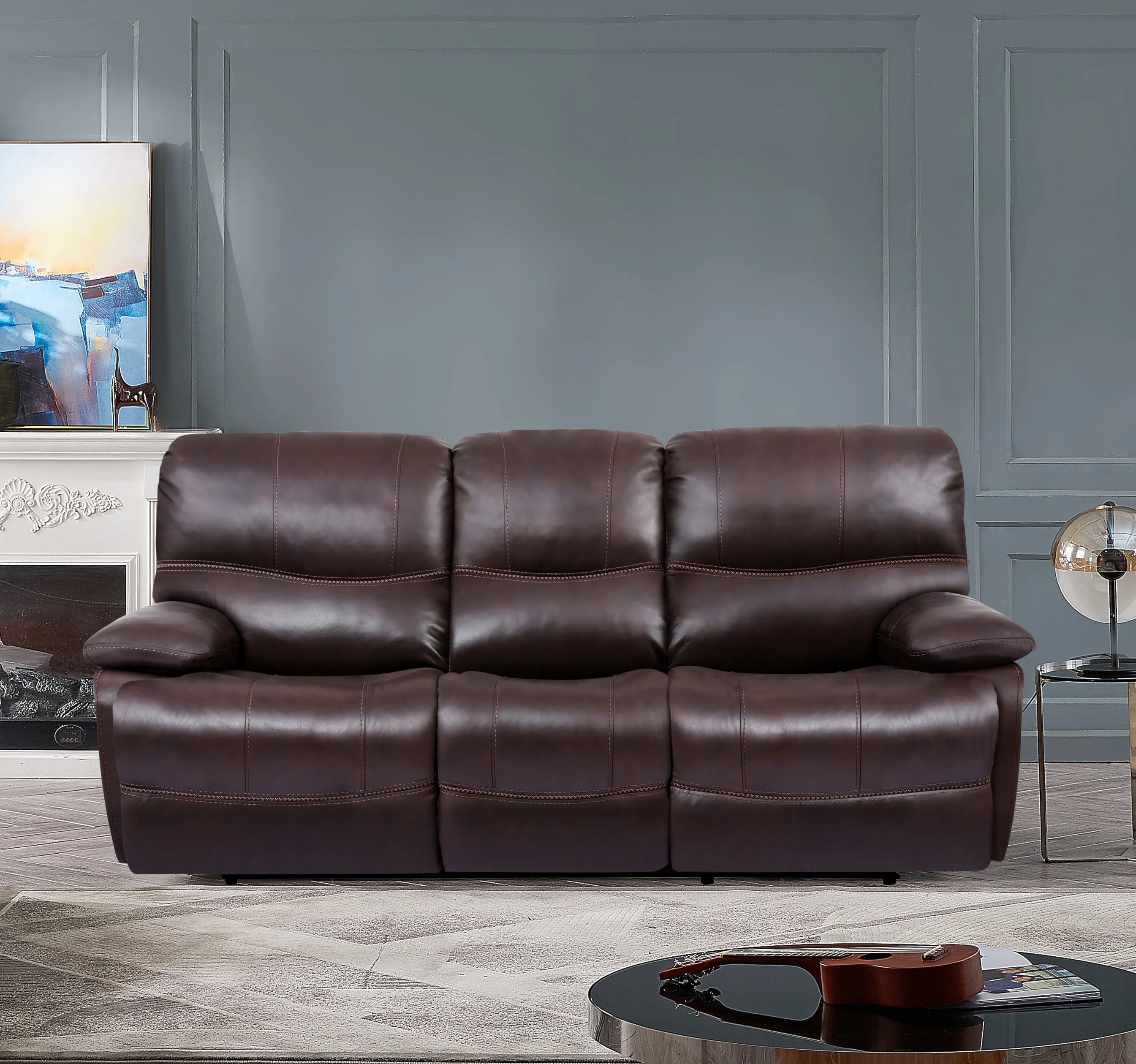 Cheers 70306 U70306m-l3-2zge Leather Match Power Sofa W Zero Gravity 