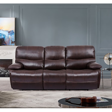 LEATHER MATCH POWER SOFA W/ZERO GRAVITY