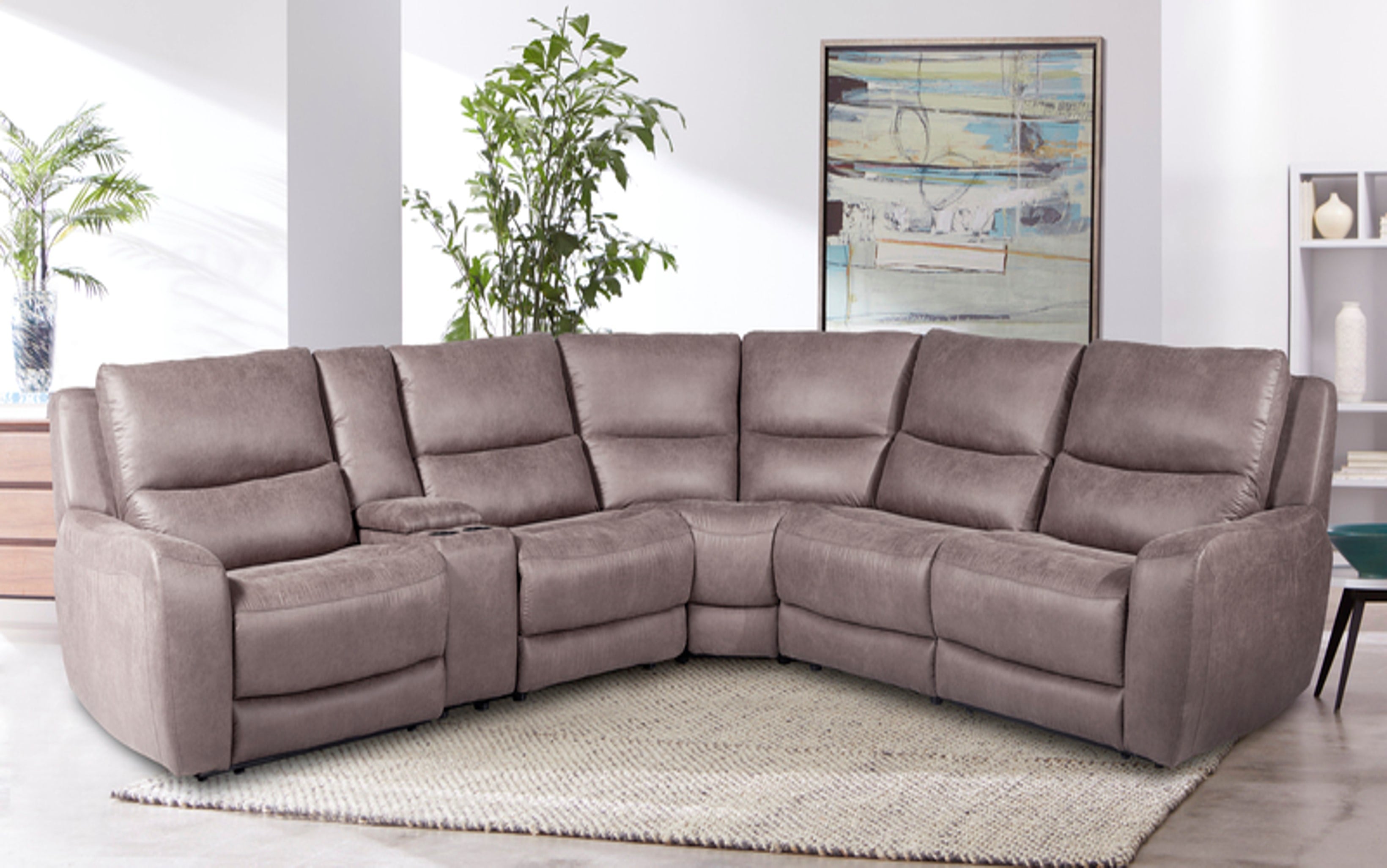 6-PC Sectional with 3 Power Recliners