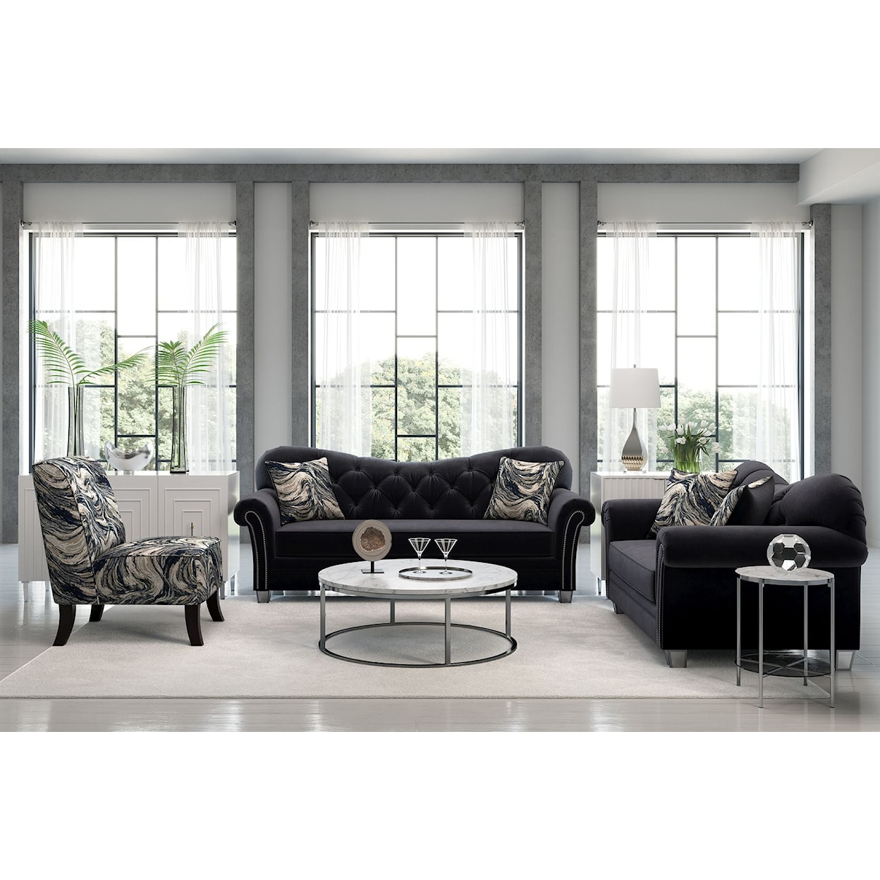 Hughes Furniture 8785 Loveseat