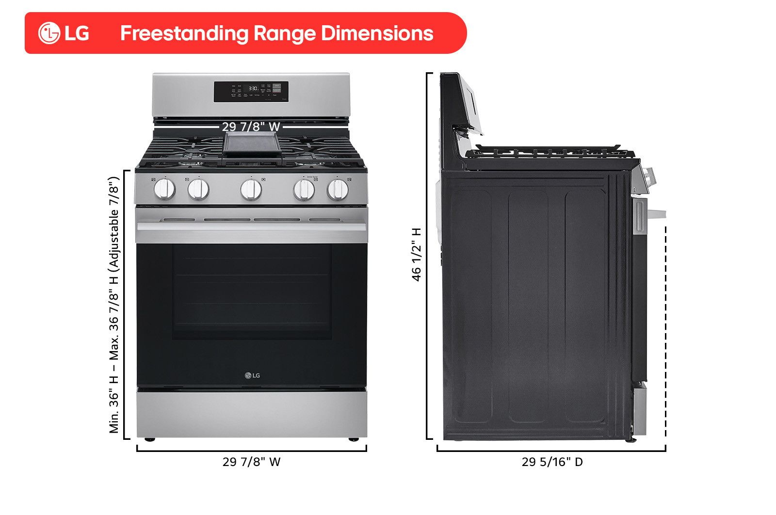 LG Appliances Gas Ranges 6.3 cu. ft. Gas Range
