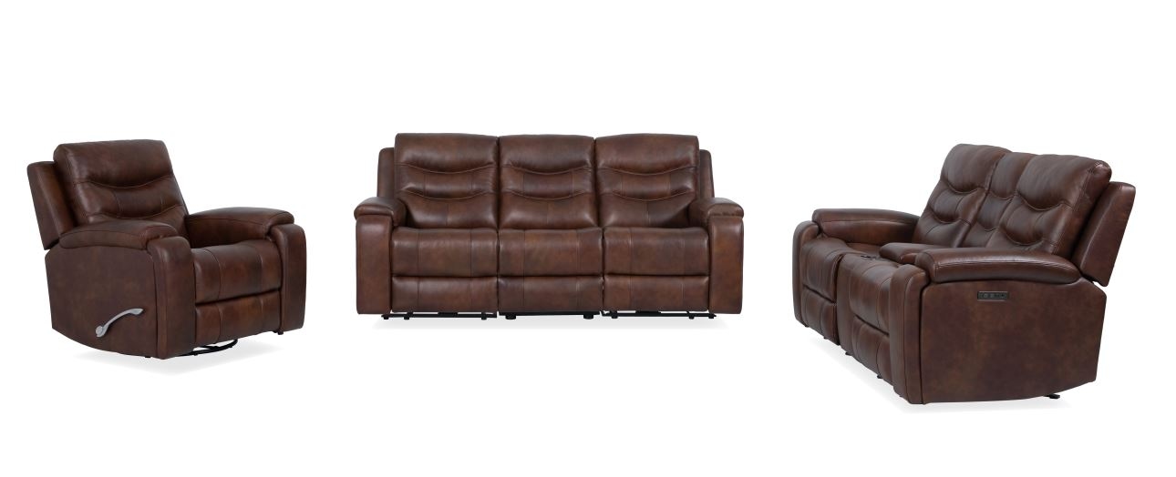 Power Reclining Leather Loveseat