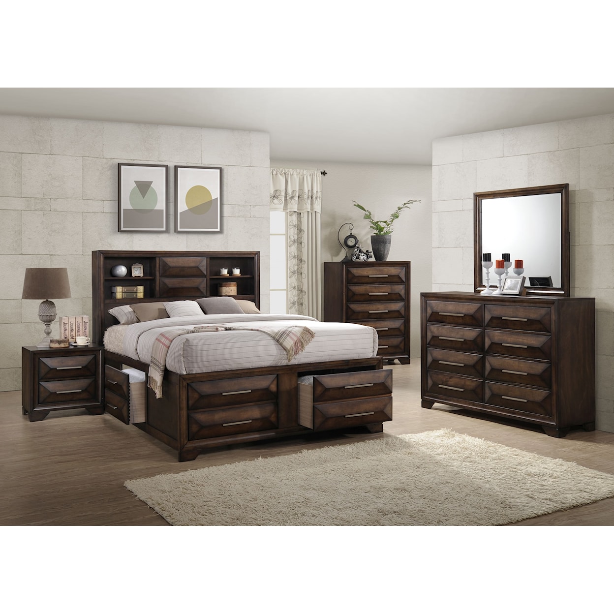 Lifestyle 1035A Queen 5-Pc Bedroom Group