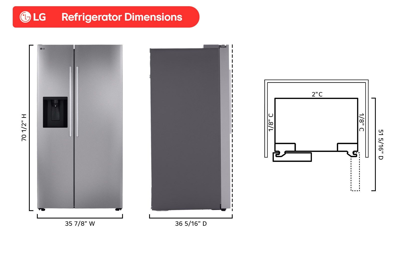 LG Appliances Refrigerators 27 cu. ft. Side by Side Refrigerator