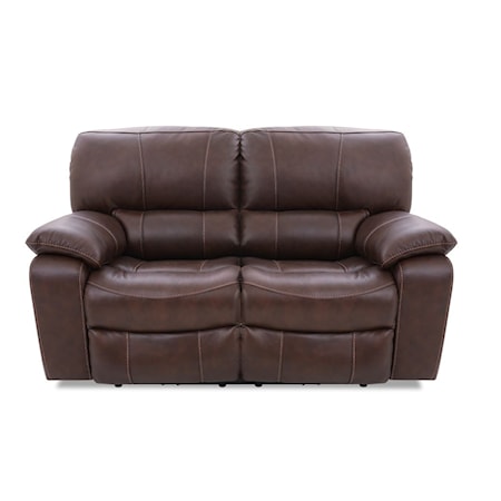 Dual Leather Reclining Loveseat